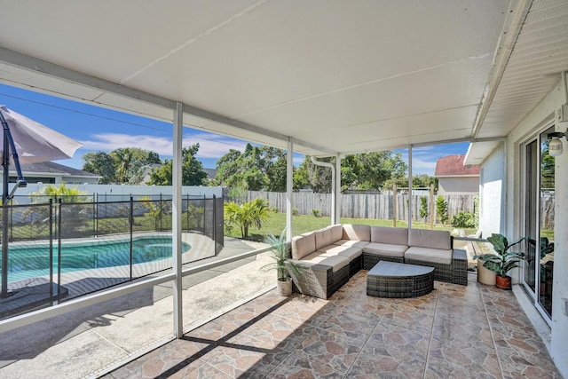 view of sunroom / solarium