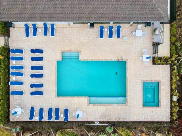 birds eye view of property