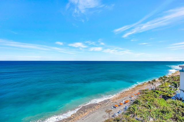 property view of water with a view of the beach