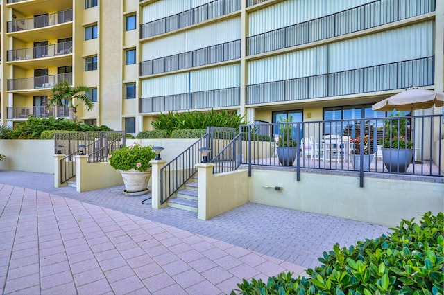 view of property's community featuring stairway