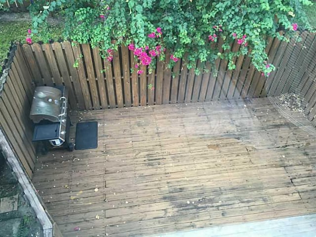 wooden deck with fence