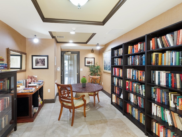 520 SE 5th Ave Unit 2405, Fort Lauderdale, FL 33301 - dining room featuring baseboards, visible vents, and crown molding