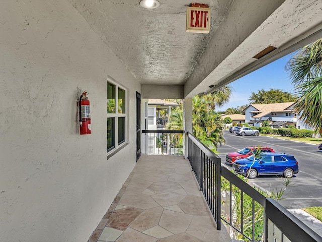 balcony featuring a residential view