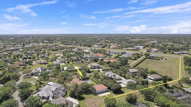 drone / aerial view featuring a residential view