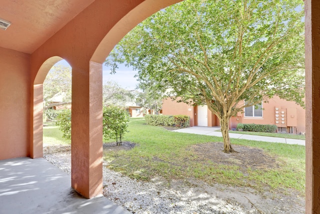 view of yard with visible vents