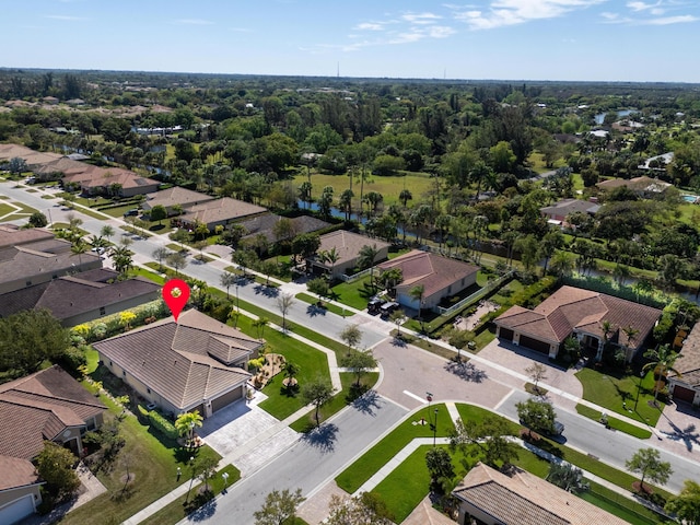 birds eye view of property featuring a residential view