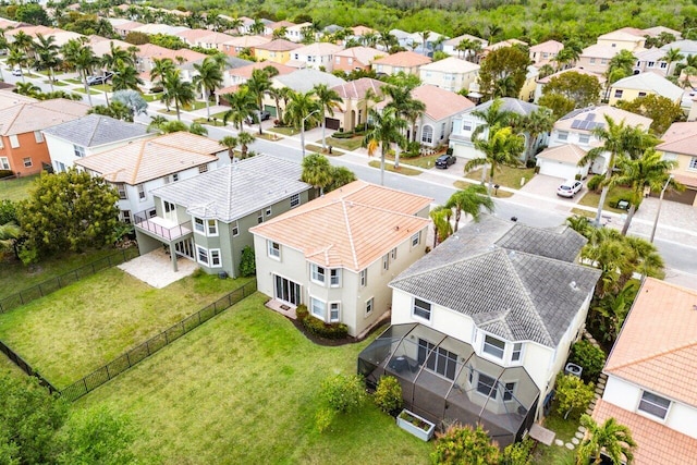 drone / aerial view with a residential view