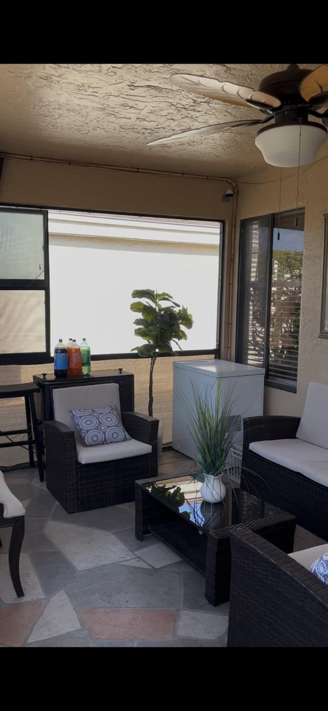 view of patio with an outdoor living space