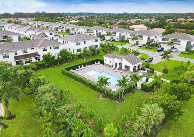 birds eye view of property featuring a residential view