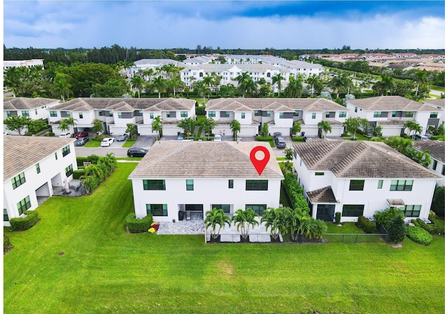 bird's eye view featuring a residential view