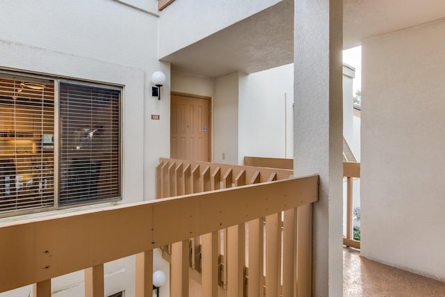 interior space featuring a balcony