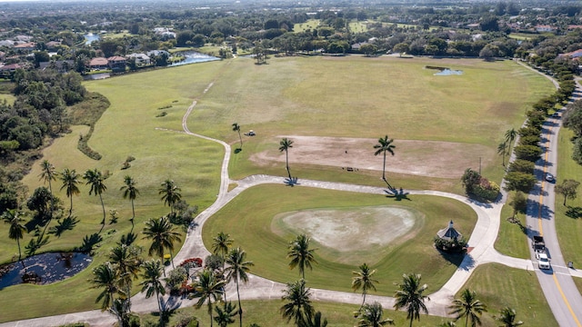 birds eye view of property featuring golf course view