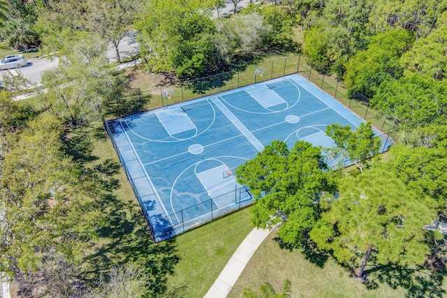 view of sport court with community basketball court and fence