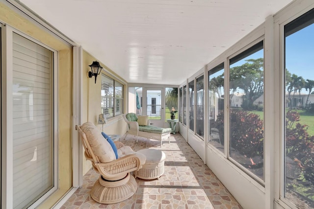 view of sunroom