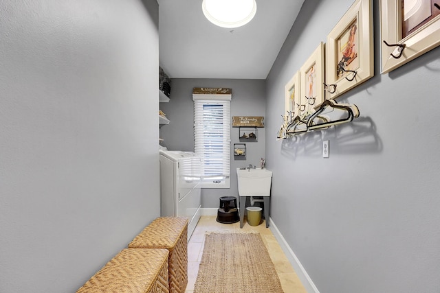 mudroom featuring baseboards