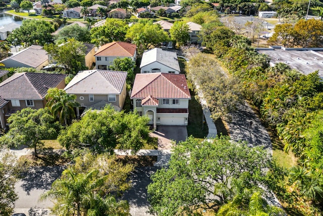 bird's eye view with a residential view