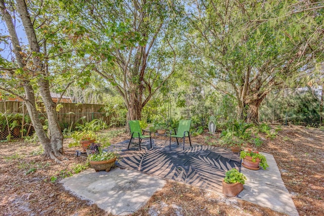 view of patio with fence