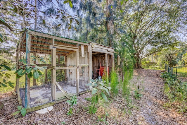 view of poultry coop