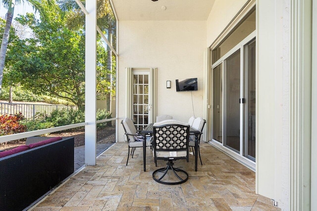 view of sunroom / solarium