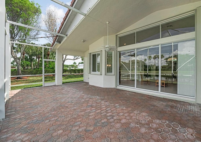 view of patio / terrace with ceiling fan