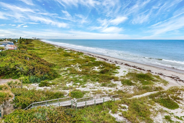 water view featuring a beach view