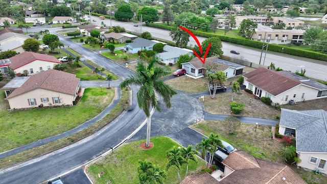 bird's eye view featuring a residential view