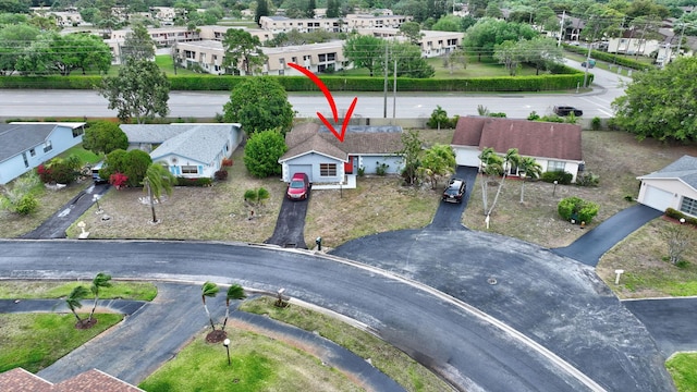 bird's eye view featuring a residential view