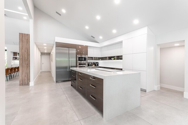 dining space with floor to ceiling windows