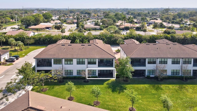 bird's eye view with a residential view