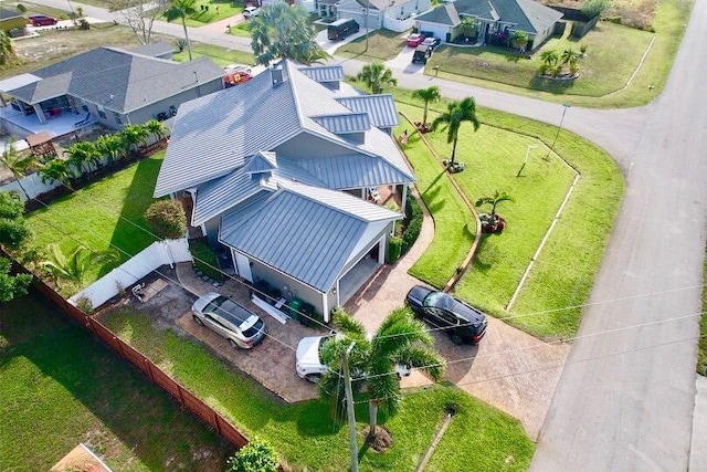 birds eye view of property featuring a residential view