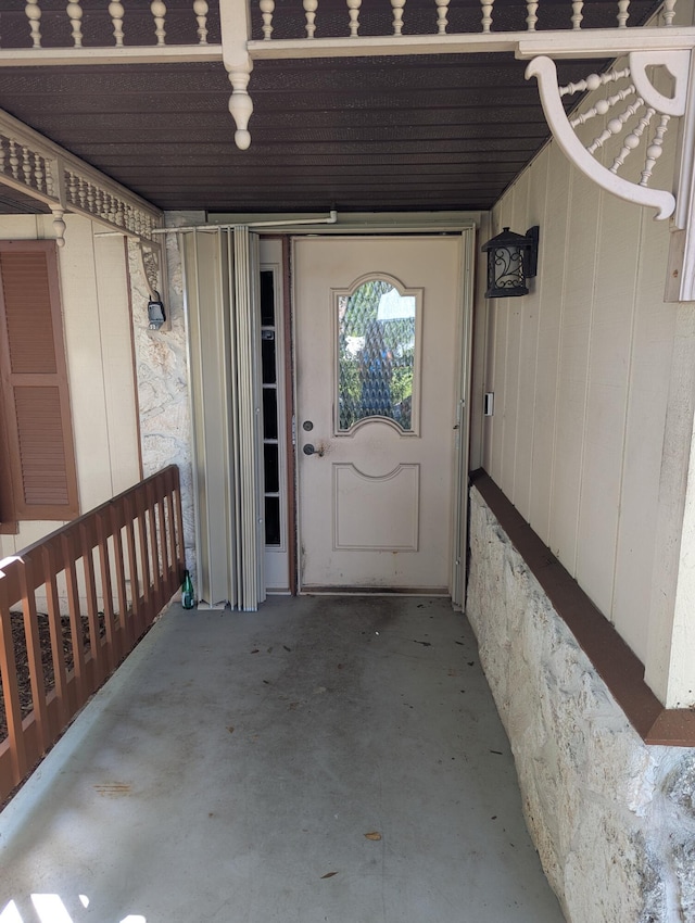 view of exterior entry