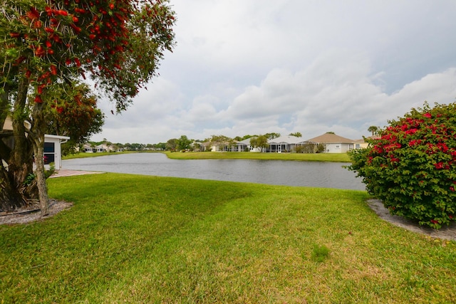 property view of water featuring a residential view