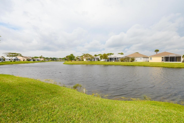 property view of water with a residential view