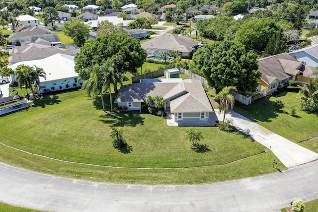 bird's eye view featuring a residential view