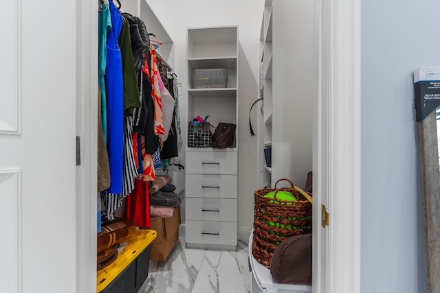 mudroom with marble finish floor