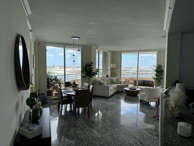 sunroom with a view of city