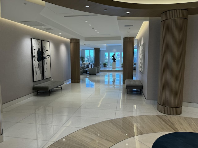 lobby featuring visible vents