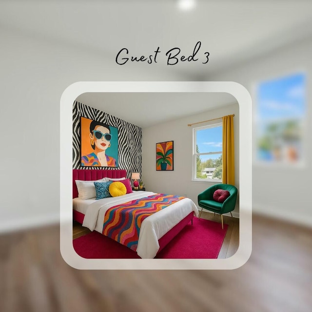 bedroom with wood finished floors