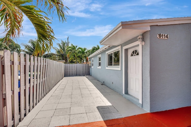 view of patio with a fenced backyard
