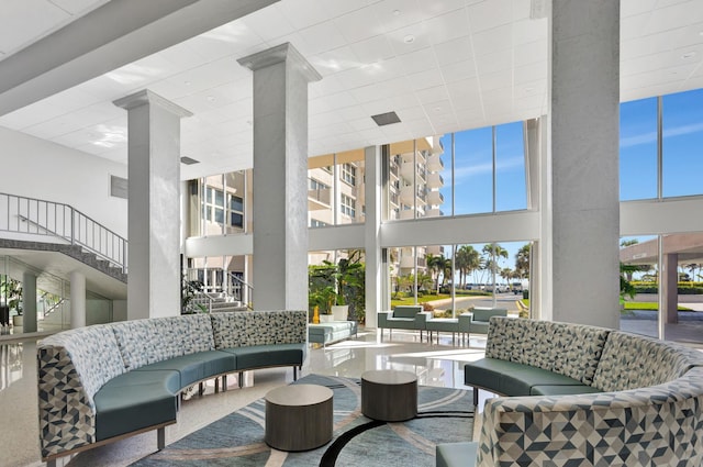 lobby featuring stairs