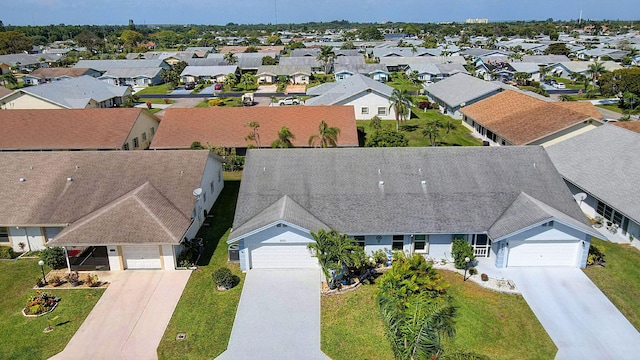 aerial view with a residential view