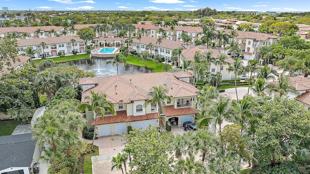 aerial view featuring a residential view