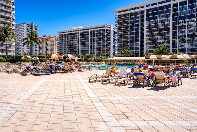 pool featuring a patio