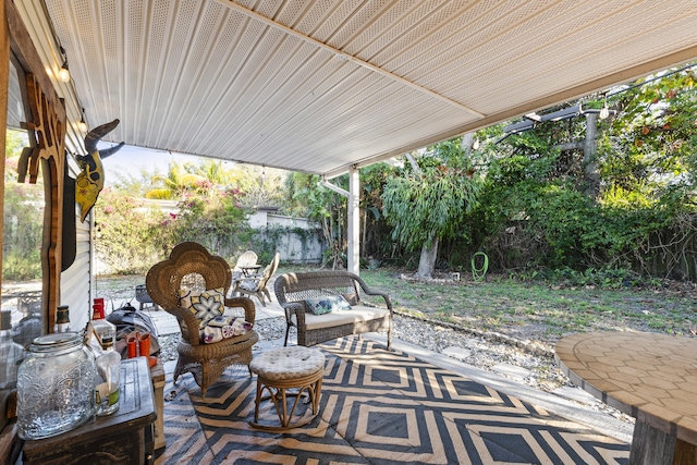 view of patio with fence