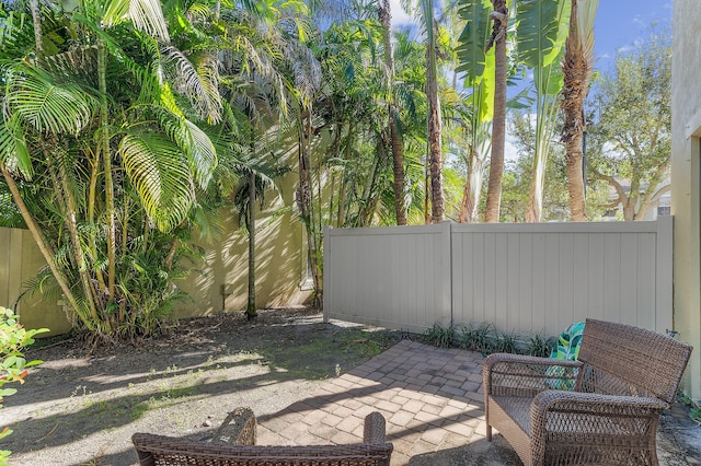 view of patio / terrace with a fenced backyard