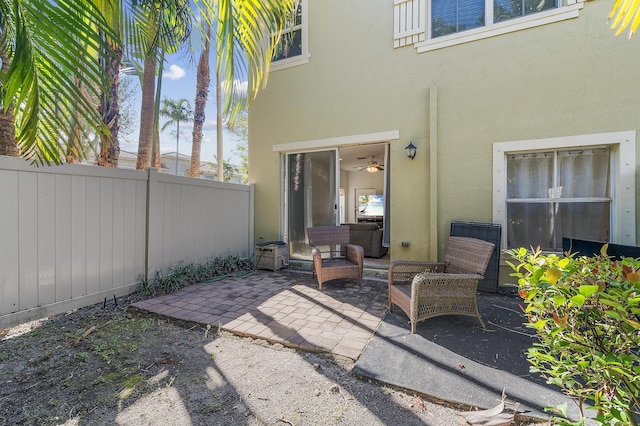 view of patio with fence