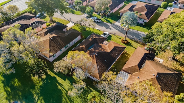 aerial view featuring a residential view