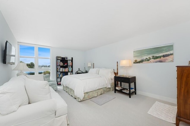 bedroom featuring baseboards and carpet flooring