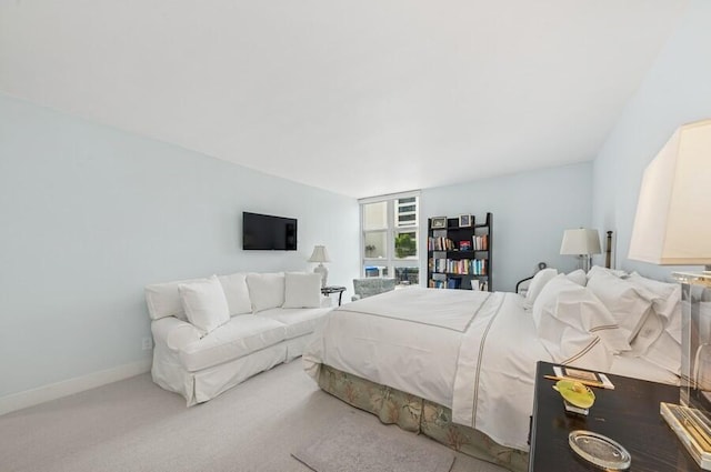 bedroom featuring baseboards and carpet floors