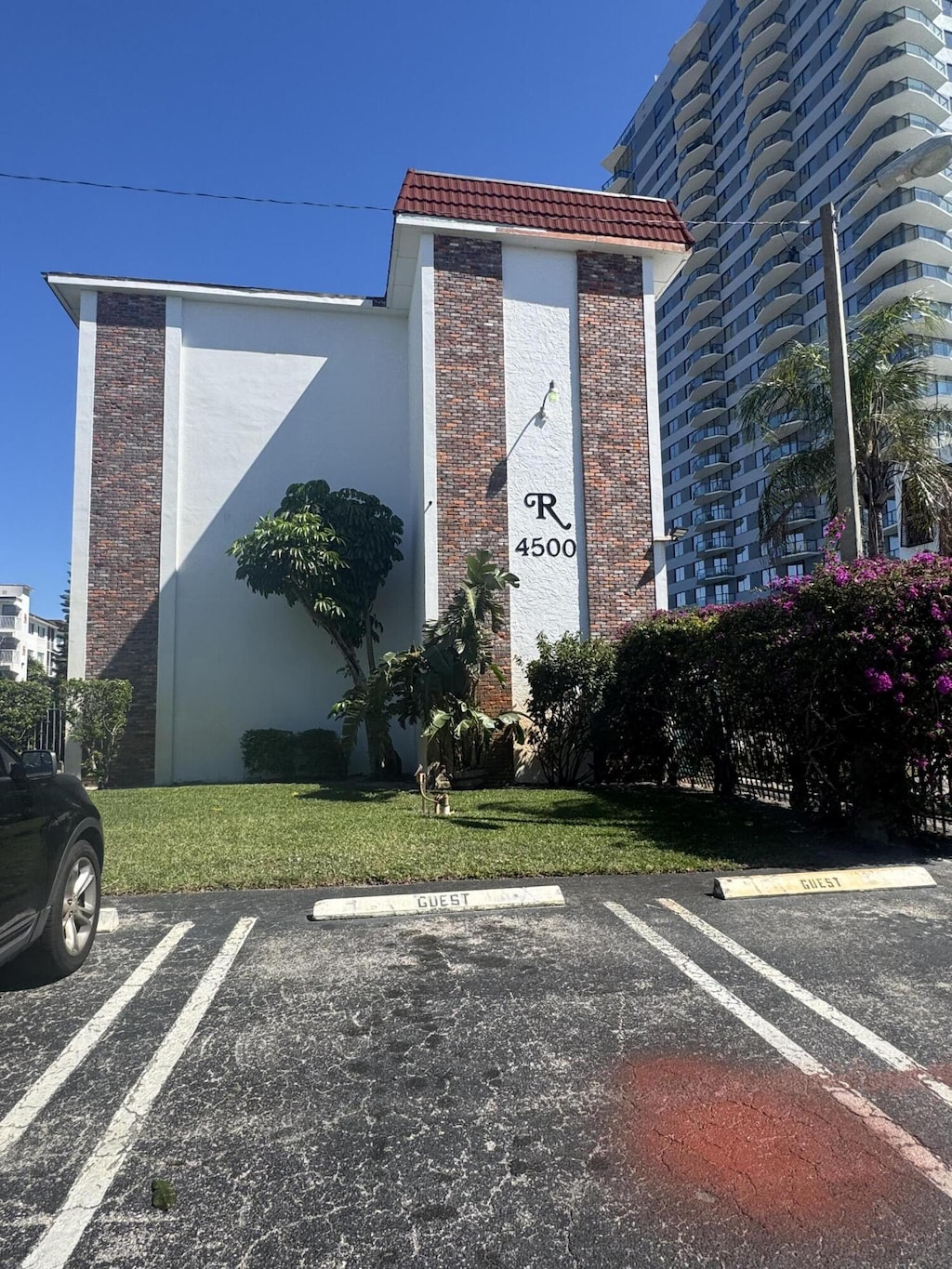 view of uncovered parking lot